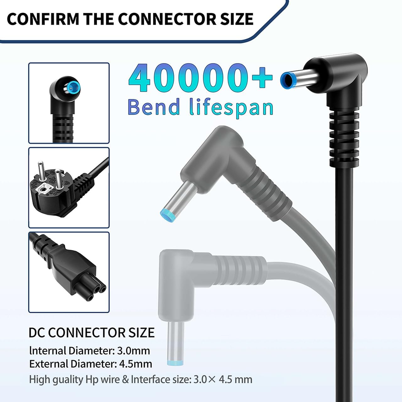 Chargeur HP Ordinateur Portable 45W 19.5V 2.31A pour H P Stream 11 13 14 15 Notebook