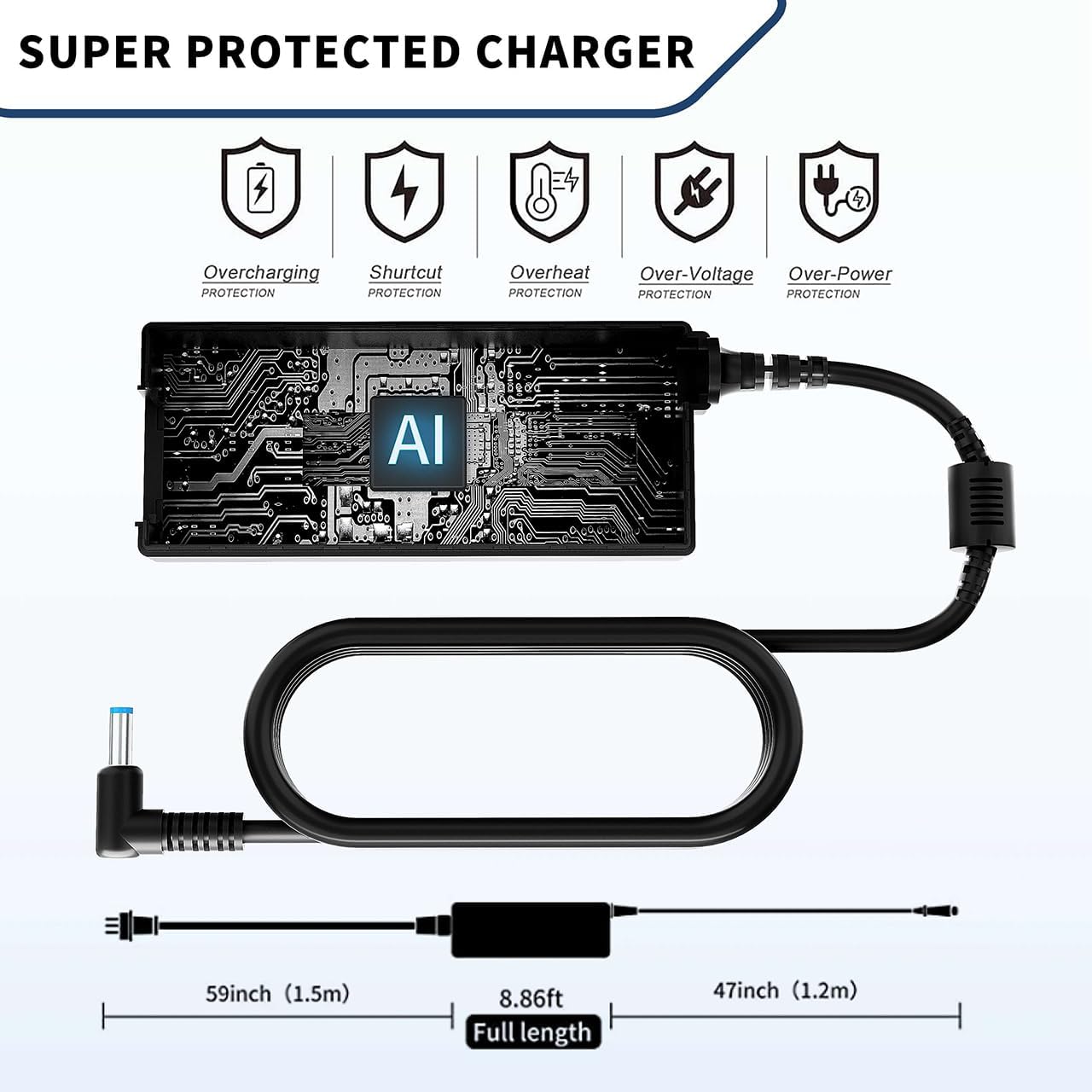 Chargeur HP Ordinateur Portable 45W 19.5V 2.31A pour H P Stream 11 13 14 15 Notebook